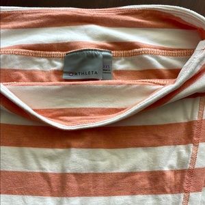 Athleta Asymmetrical Orange and White Resort Skirt